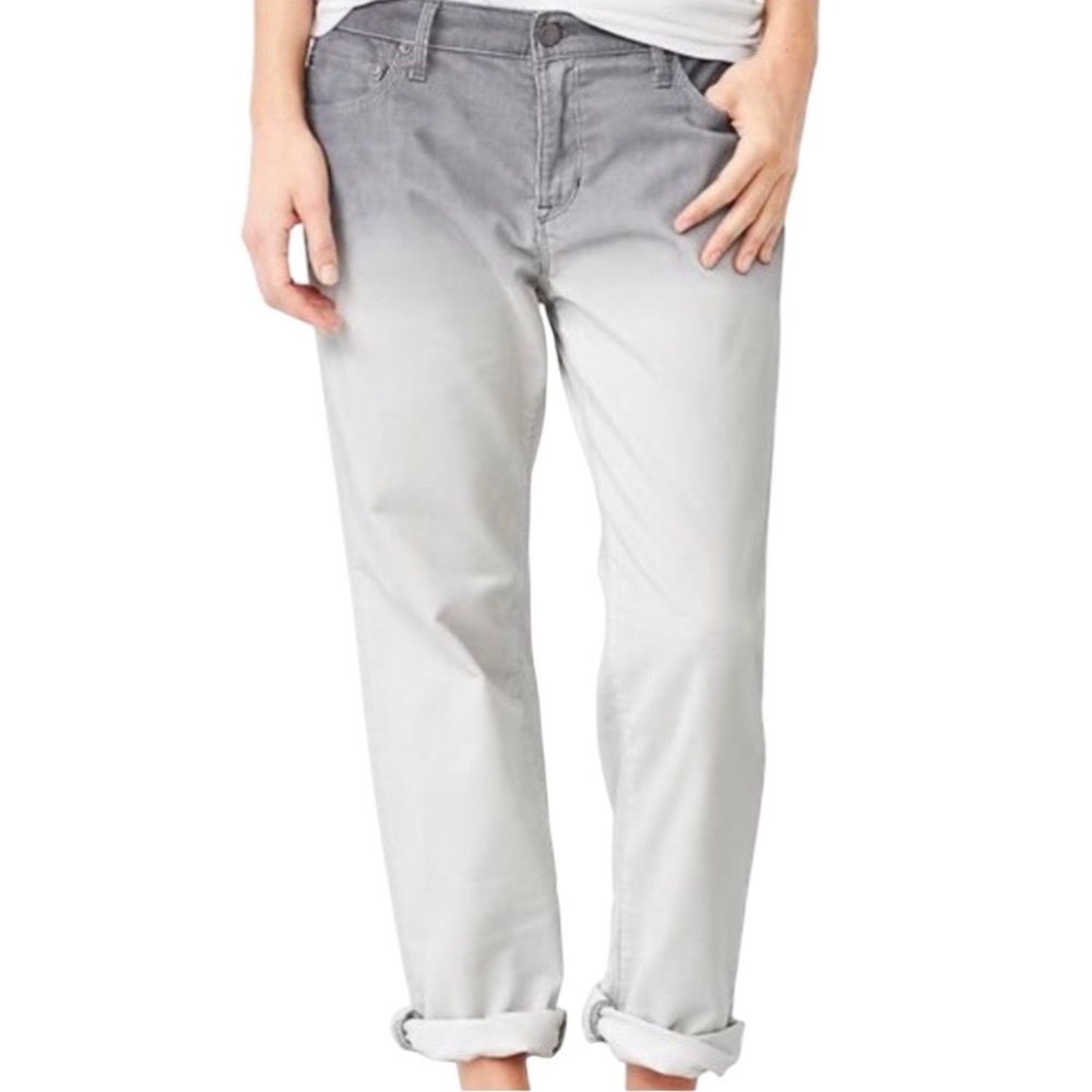 NWT Gap 1969 Gray Dip Dye Sexy Boyfriend Corduroys